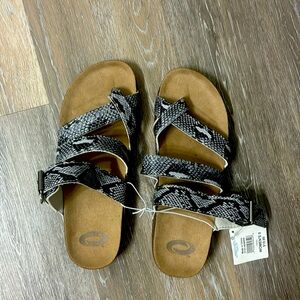 Snakeskin look sandals